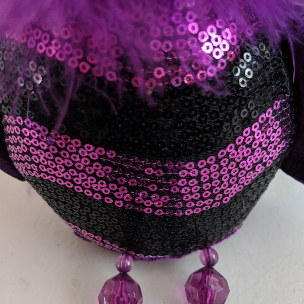 Vintage Rare Elegant Bedazzled Owl Sitter Halloween Witchy Decor Tabletop